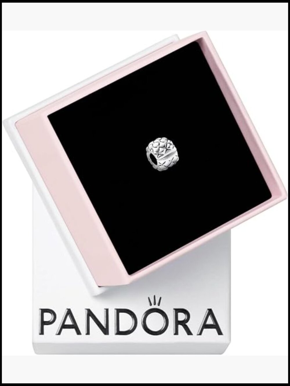 Sterling Silver Studded Clip Charm for PANDORA Moments Bracelet Gift Box